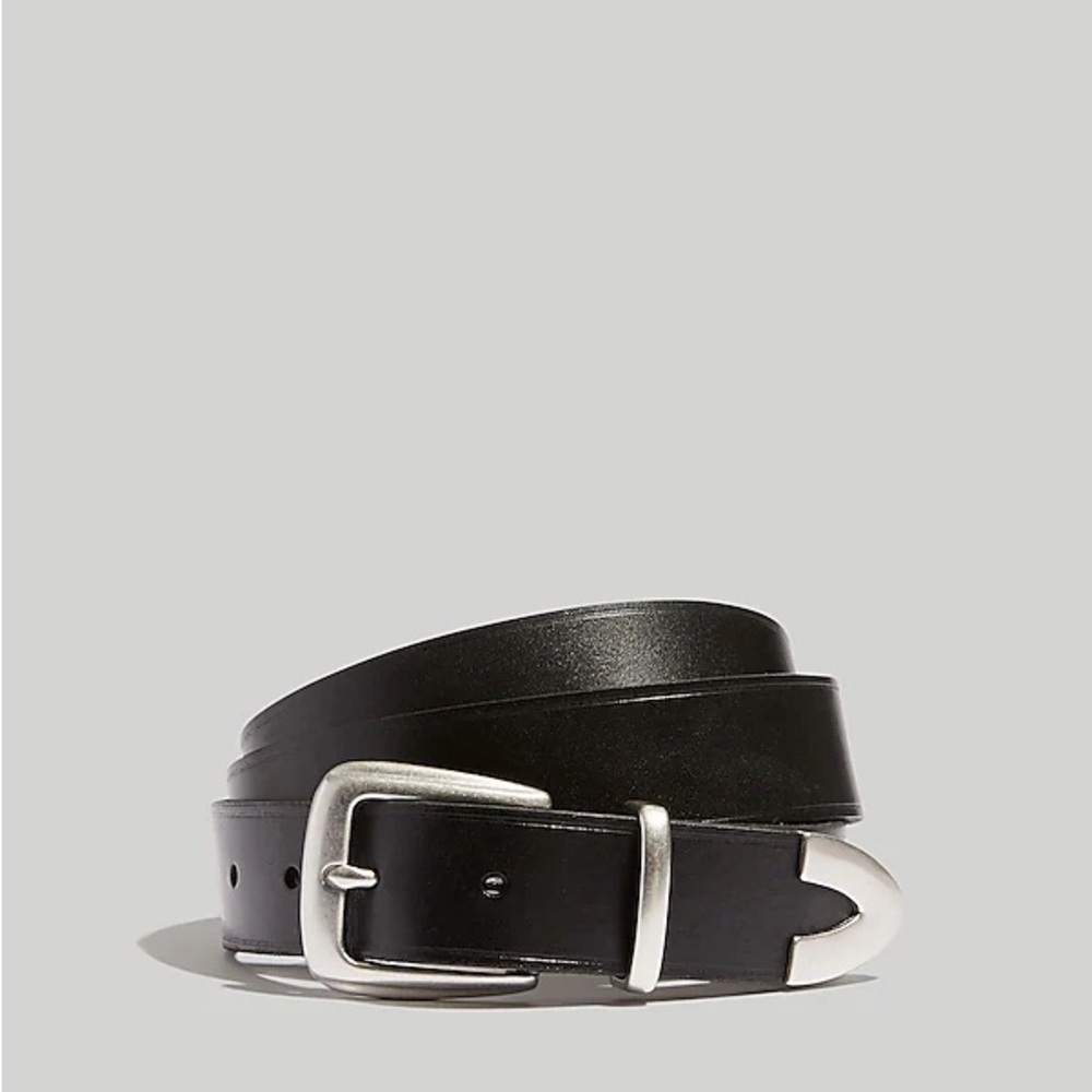 Madewell Womens $52 Leather Western Belt Black Size Xs NF971